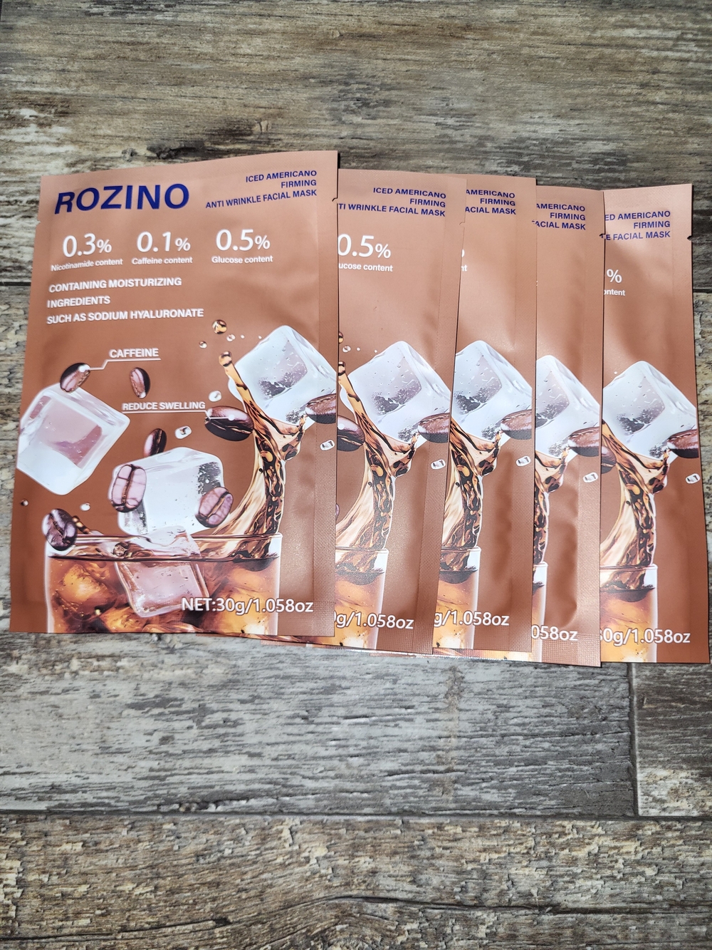 Rozino Iced Americano Firming Facial Mask - Brown